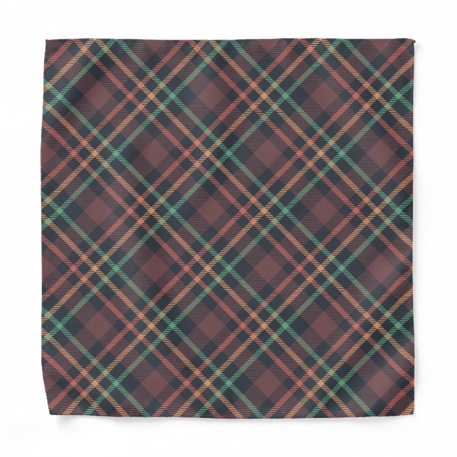 Classic Plaid Pattern Bandana (Front)