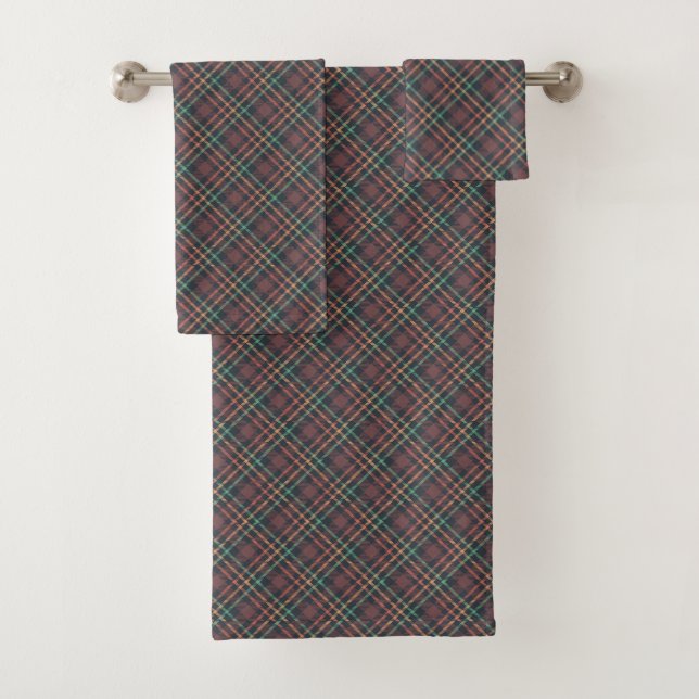 Classic Plaid Pattern Bath Towel Set (Insitu)