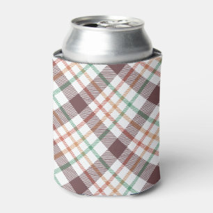 Classic Plaid Pattern Can Cooler