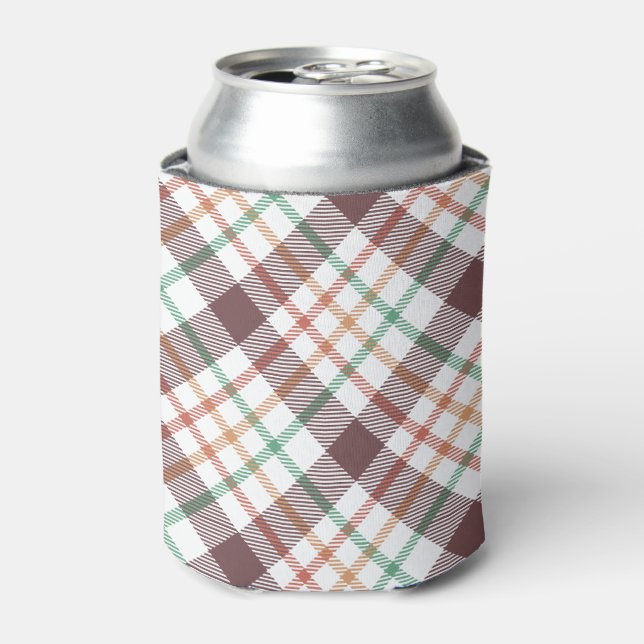 Classic Plaid Pattern Can Cooler (Can Front)