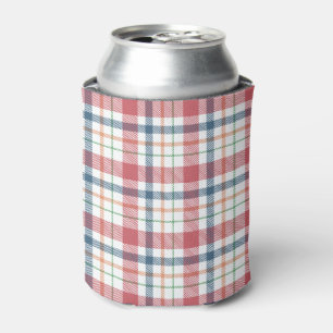 Classic Plaid Pattern Can Cooler