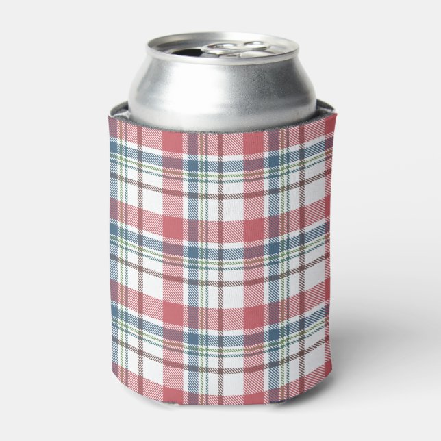 Classic Plaid Pattern Can Cooler (Can Front)