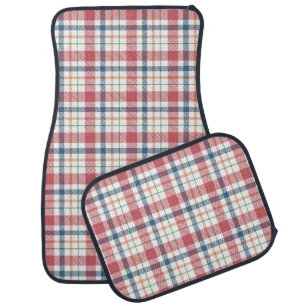 Classic Plaid Pattern Car Floor Mat