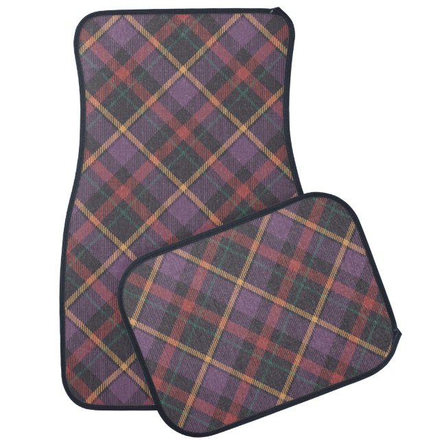 Classic Plaid Pattern Car Floor Mat (Set)