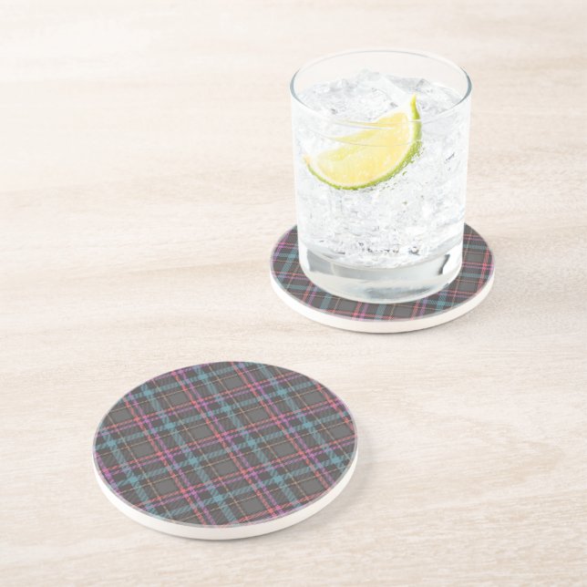Classic Plaid Pattern Coaster (Side)