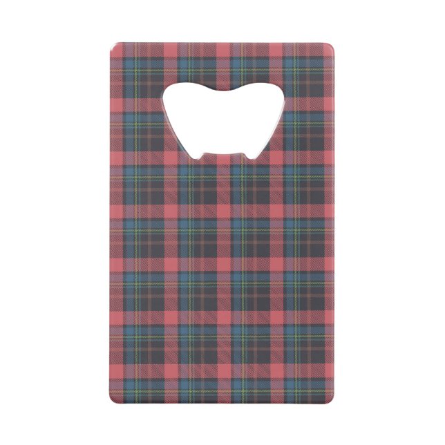 Classic Plaid Pattern Credit Card Bottle Opener (Front)