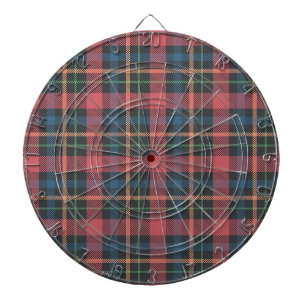 Classic Plaid Pattern Dart Board