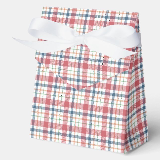 Classic Plaid Pattern Favor Boxes (Front)