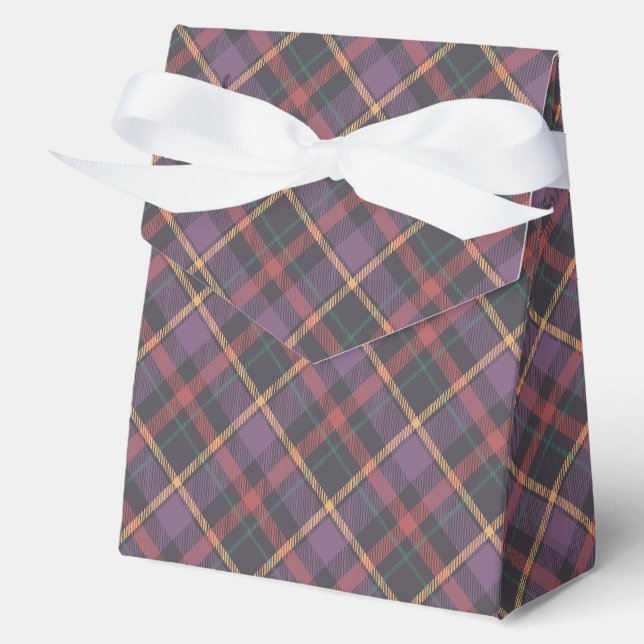 Classic Plaid Pattern Favor Boxes (Front)