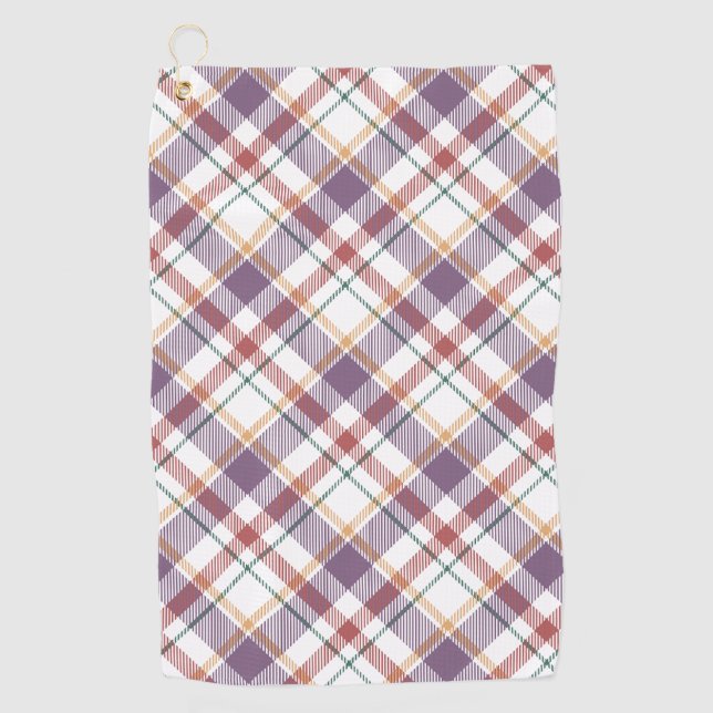 Classic Plaid Pattern Golf Towel (Front)