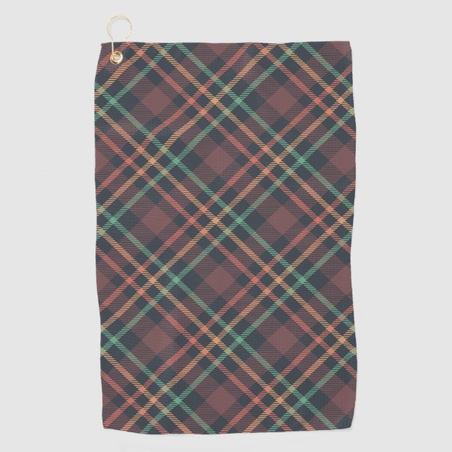 Classic Plaid Pattern Golf Towel (Front)