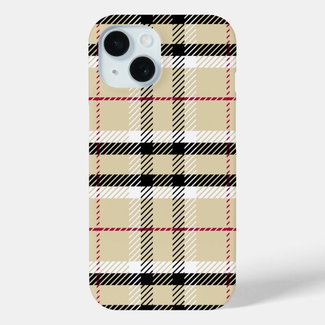 "Classic Plaid Pattern" iPhone Case (Back)