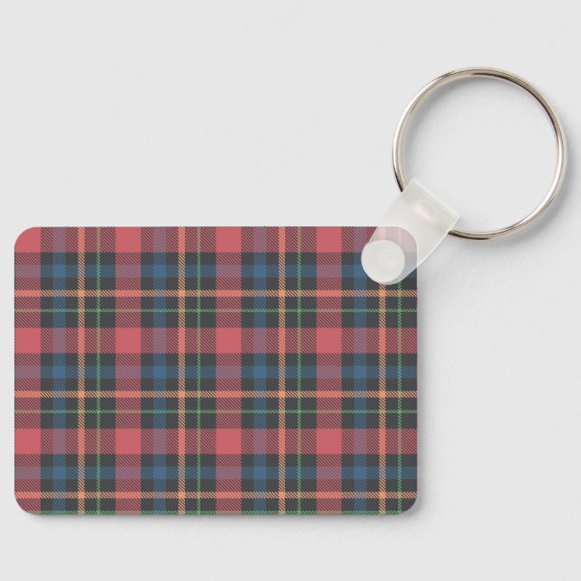 Classic Plaid Pattern Keychain (Front)