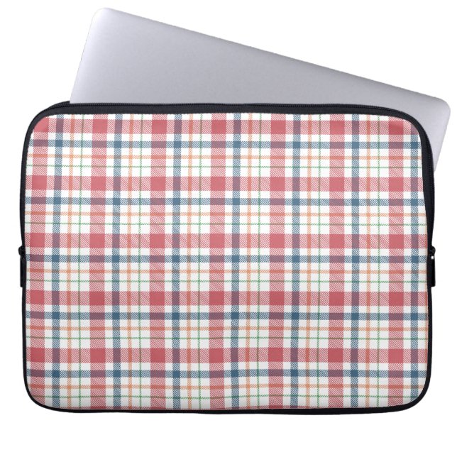 Classic Plaid Pattern Laptop Sleeve (Front)