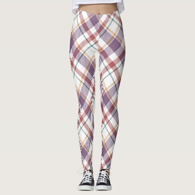 Classic Plaid Pattern Leggings (Front)