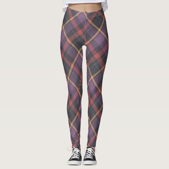 Classic Plaid Pattern Leggings (Front)