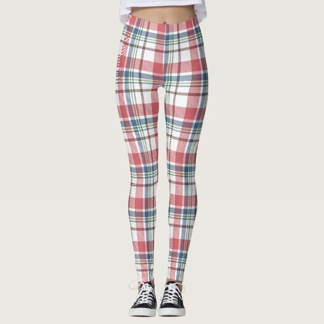 Classic Plaid Pattern Leggings (Front)