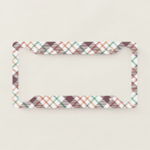 Classic Plaid Pattern License Plate Frame