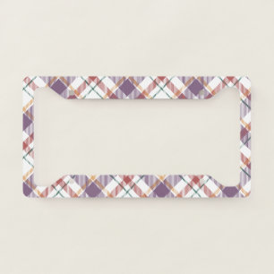 Classic Plaid Pattern License Plate Frame