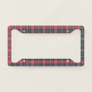 Classic Plaid Pattern License Plate Frame