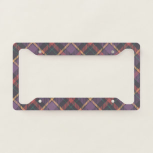 Classic Plaid Pattern License Plate Frame