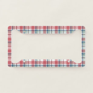 Classic Plaid Pattern License Plate Frame