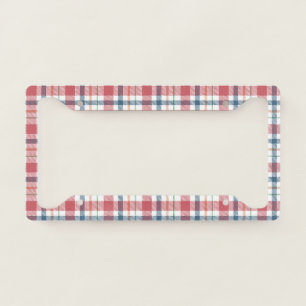 Classic Plaid Pattern License Plate Frame