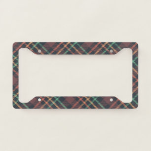 Classic Plaid Pattern License Plate Frame