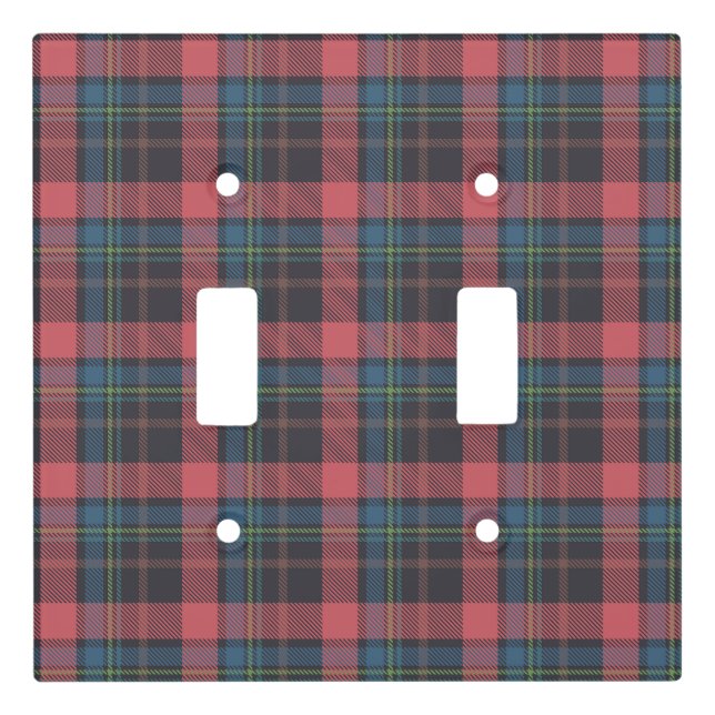 Classic Plaid Pattern Light Switch Cover (Front)