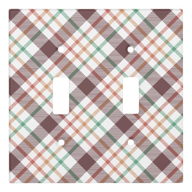 Classic Plaid Pattern Light Switch Cover (Front)