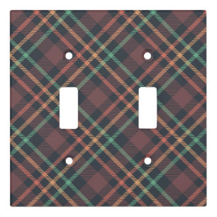Classic Plaid Pattern Light Switch Cover