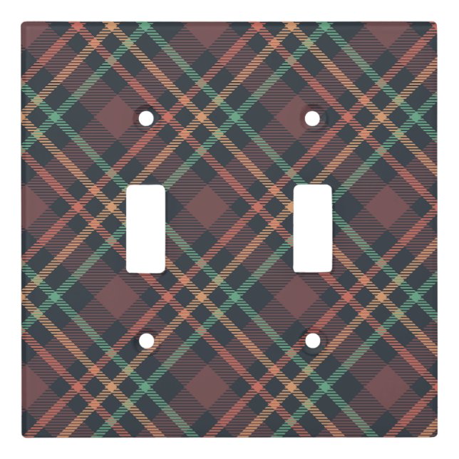 Classic Plaid Pattern Light Switch Cover (Front)