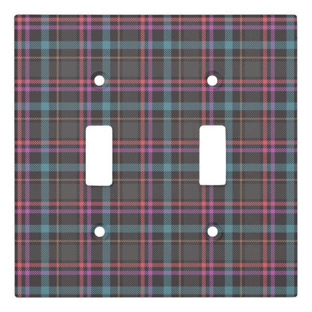 Classic Plaid Pattern Light Switch Cover (Front)