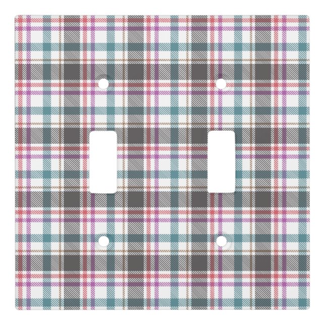 Classic Plaid Pattern Light Switch Cover (Front)
