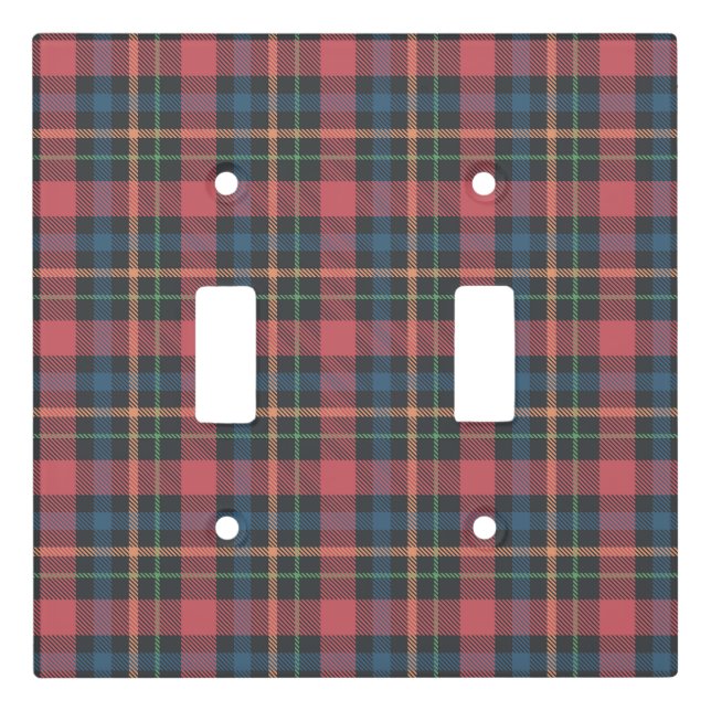 Classic Plaid Pattern Light Switch Cover (Front)