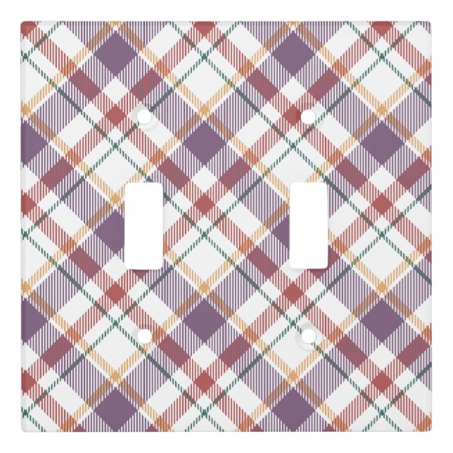 Classic Plaid Pattern Light Switch Cover (Front)