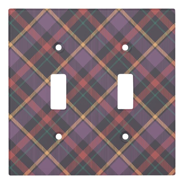Classic Plaid Pattern Light Switch Cover (Front)