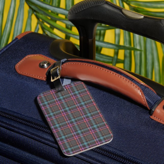 Classic Plaid Pattern Luggage Tag (Front Insitu 1)