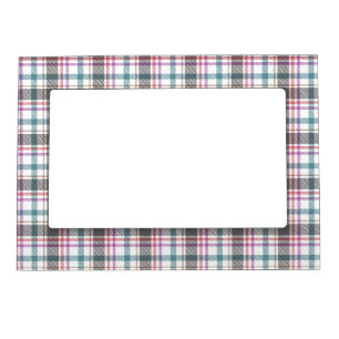 Classic Plaid Pattern Magnetic Frame
