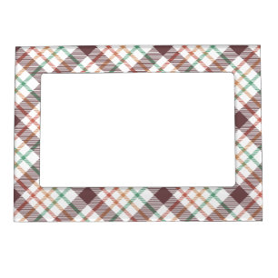 Classic Plaid Pattern Magnetic Frame