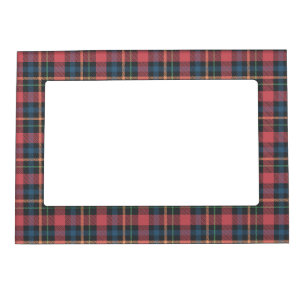 Classic Plaid Pattern Magnetic Frame