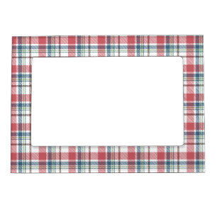 Classic Plaid Pattern Magnetic Frame