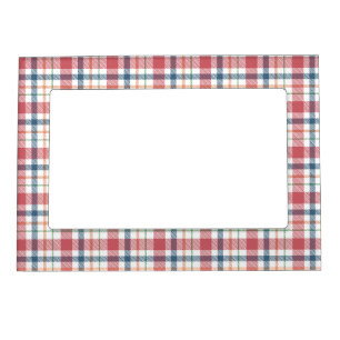 Classic Plaid Pattern Magnetic Frame