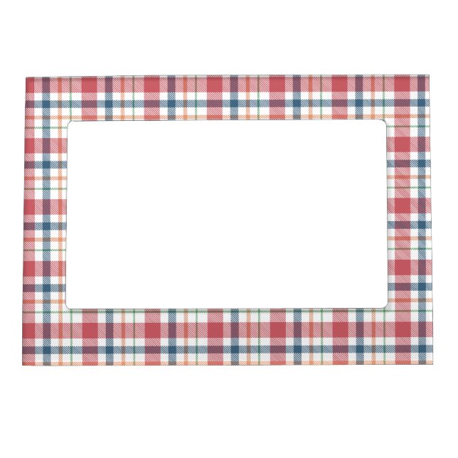 Classic Plaid Pattern Magnetic Frame (Front)