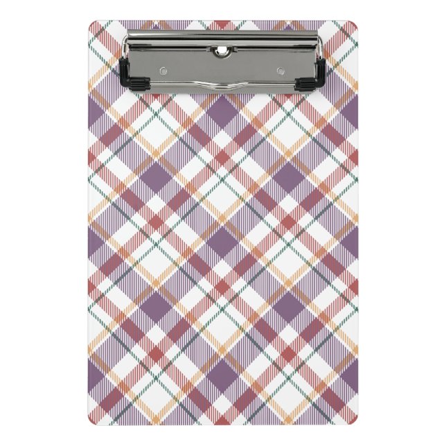 Classic Plaid Pattern Mini Clipboard (Front)
