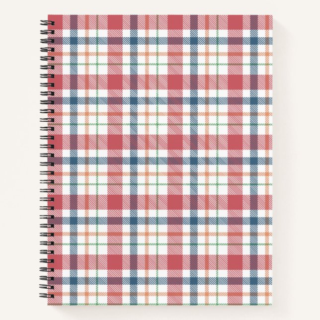 Classic Plaid Pattern Notebook (Front)