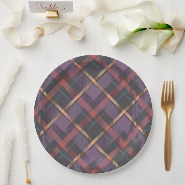 Classic Plaid Pattern Paper Plates (Wedding)