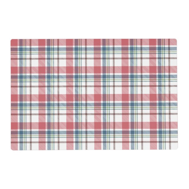 Classic Plaid Pattern Placemat (Front)