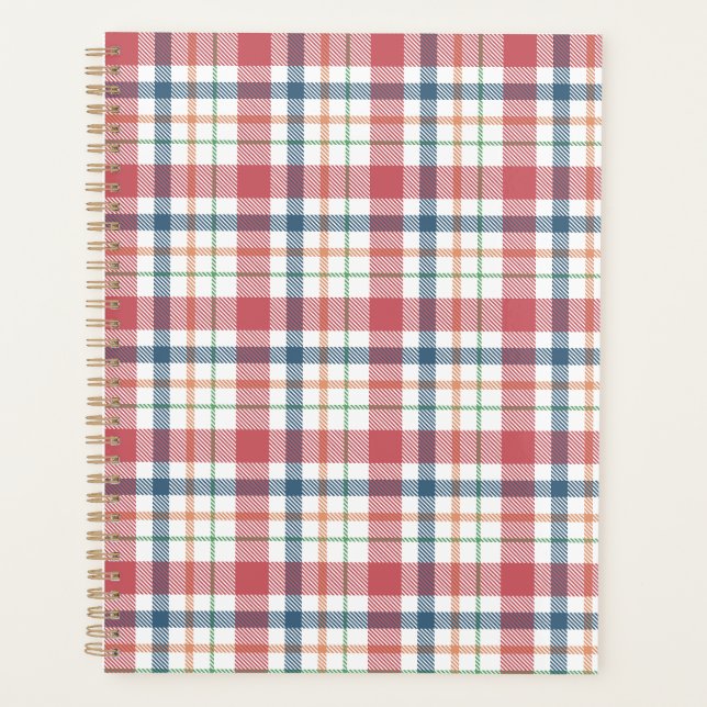 Classic Plaid Pattern Planner (Front)