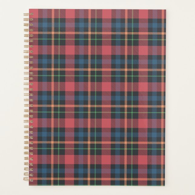 Classic Plaid Pattern Planner (Front)